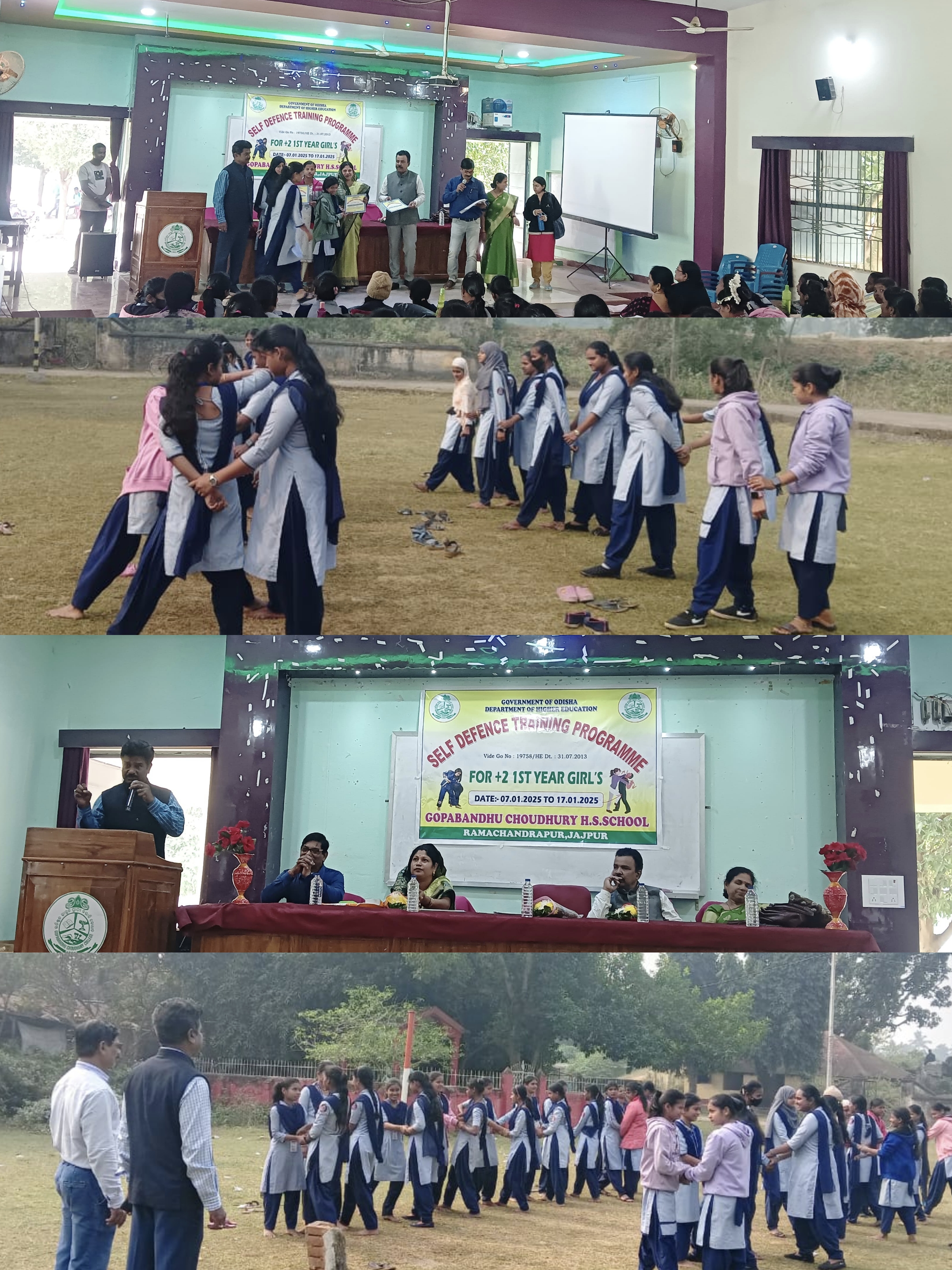 Self Defense Training Programme for +2 1st Year Girls